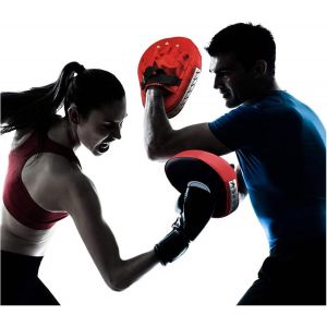 Pattes D'ours Boxe, 1 Paire Pattes D'ours Boxe En Cuir Bouclier Courbe Cuir Bouclier Courbe Boxing Pad Pour Boxe Mma Incurv&eacute; Muay Thai Pao Frappe Entra&icirc;nement - Neuf