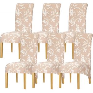 Housses de chaise à dossier haut en élasthanne extensible, imprimées, pour la maison, la salle à manger, la cuisine, l'hôtel, couleur : 840, lot de 6 - Neuf