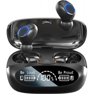 lbgwp60-couteurs Sans Fil, Bluetooth 5.3 Avec Basses Puissantes, Casque Sans Fil, Étanchéité Ipx7, Bouton Usb-C, Contrôle Du Son Hifi, Cvc8.0, Jumelage En Une Étape, Casque D'Affichage Led - Neuf