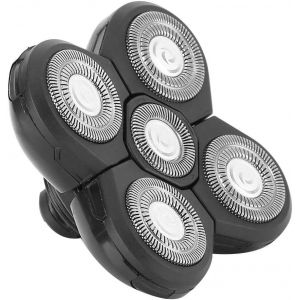 Remplacement De Rasoir À 5 Têtes, Électrique Universel Pour Barbe Tête Rechange Compatible Usb Rotatif Sans Fil Étanche Tondeuse Cheveux Crâne Homme Professionnel Rotatifs Rasoirs Têtes Rotatives - Neuf