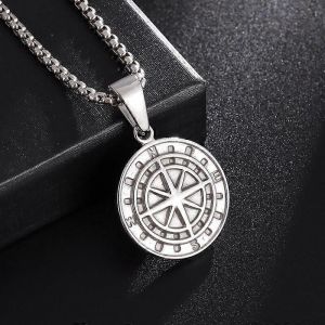 Qualité À La Mode Médaille Collier Pendentif Bateau Pirate Boussole Personnalité Homme Collier Pendentif Hip Hop Bijoux Tendance Bijoux - Neuf