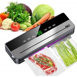 Machine Sous Vide Alimentaire: Appareil Sous Vide Alimentaire avec Mode Sec et Humide 6 Fonctions,Sous Videuse Alimentaire avec 10 Sacs Sous Vide - Neuf
