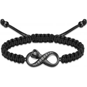 Bracelet Urne Infini Pour Cendres Funéraires, Bijoux Souvenirs, Bracelet Réglable En Corde Tressée - Cadeau Commémoratif Pour Homme Et Femme - Neuf