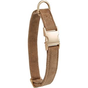 Eryi-Collier Pour Chien Ultra Doux En Velours Côtelé Naturel Fabriqué Pour Les Grands Chiens À Peau Sensible, Marron Café - Neuf