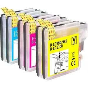 ChenQuanSarl-Lc980Xl Lc985Xl Lc1100Xl Cartouche Compatible Pour Cartouche Brother Lc1100 Brother Lc985 Pour Brother Dcp195C 145C 165C 185C 6690Cw 375Cw Mfc 250C 5890Cn 490Cw 5895Cw 6490Cw 255Cw 490Cw - Neuf