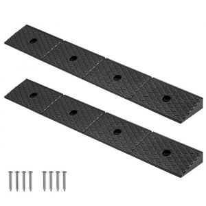 Rampe De Trottoir En Caoutchouc-Duoku-50,8 Mm-Ensemble De 2 Rampes Antid&eacute;rapantes-Charge 15 Tonnes - Neuf