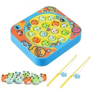 Jeu de p&ecirc;che rotatif magn&eacute;tique et &eacute;lectrique pour enfants, ensemble d'assiettes musicales pour poissons, jouets de sport de plein air pour enfants, cadeaux - Neuf