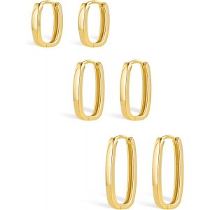 Kalhx-Boucles D'oreilles Créoles Carrées En Forme De U,Cadeau Pour Femme,Petite Amie,Maman,Fille - Neuf