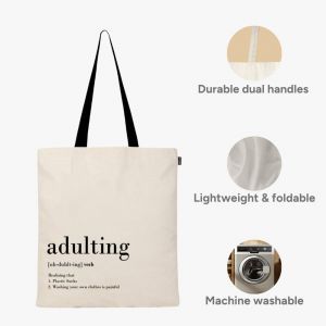 TZF-Mixte Stoffbeutel, Tote Bag Aesthetic, Einkaufstasche Canvas Tragetasche & Stofftasche Damen Morte, Taille Unique - Neuf