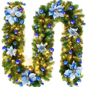 Plantes de vigne artificielles en rotin de Noël de 2,7 m pour l'intérieur - Neuf