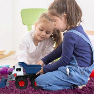 Large Simulation Engineering Vehicle, Excavator, Bulldozer, Transport Vehicle, Boy Children's Toys-B - Neuf