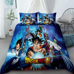 Housse De Couette Dragon Ball Z Super Saiyan Anime Son Goku Parure De Lit Twin Full Queen King Size Housse De Couette Confortable Cadeau Pour Enfants - Neuf