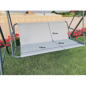 Ulteronixshop-Housse De Rechange Pour Balancelle De Jardin, Hamac De Jardin, Chaise De Jardin, Housse De Banc - 138 Cm X 52 Cm X 52 Cm - Grise - Neuf