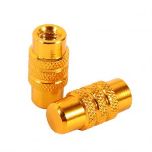 Lot De 4 Bouchons De Valve De Pneu De Velo, Protection Anti-Poussiere, Dores - Neuf