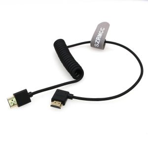 ERYI-Câble Tressé Spiralé 8K 2.1 Hdmi Vers Hdmi À Angle Droit Ultra Haute Vitesse Pour Z Cam E2 Sony Fx6 Fx9 Canon Eos C70 C300 Portkeys Bm5 Atomos Ninjav V Shogun Moniteur - Neuf