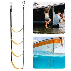 Bateau Échelle de Corde de Bateau Échelle de Corde d'Extension,d'aider Bateau Échelle Pliante Avec 4 étape - Neuf