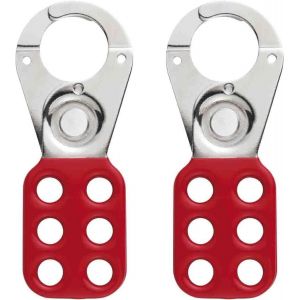 2 Pack Lock Latch,Hasp Lock,Snap On Padlock,Out Tag Out Haspe,Lockout Hasp,Lock Out Hasp,Lock Out Haspe,Lock Latch,25mm Opening Distance (Red) - Neuf