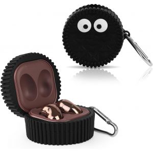 LORANKA-Housse pour Samsung Galaxy Buds2 Pro (2022), Galaxy Buds 2 (2021), Galaxy Buds Pro (2021), Galaxy Buds Live (2020), Housse en silicone avec porte-cl&eacute;s pour &eacute;couteurs Galaxy Buds (EyeBlack) - Neuf