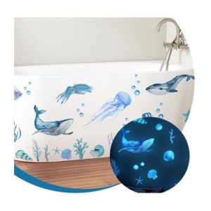 Autocollants phosphorescents &agrave; motifs d'animaux marins, Autocollants Fluorescent, Stickers Phosphorescents Plafond Muraux - Neuf