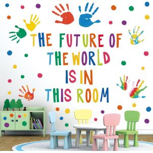 Ds-8050 Citations D'impression À La Main Stickers Muraux Enfants Décor De Chambre D'enfant Et Colliers D'art De L'alphabet Amovibles Citations De Salle De Jeux Garçon Cercle Arc-En-Ciel - Neuf