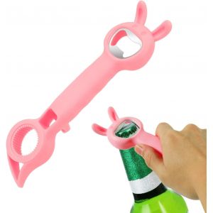Décapsuleur 4 En 1 2022, Tire-Bouchon Pour Bouteille De Vin, Ouvre-Bouteille De Bière Personnalisé, Multifonction Et Portable, Pour La Maison, La Cuisine, Le Bar, Les Cocktails, Rose - Neuf