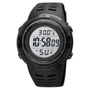 Montre Numérique Led Multifonctionnelle Avec Capteur De Température Corporelle/Ambiante,Affichage Lumineux,Montre-Bracelet Étanche - Neuf