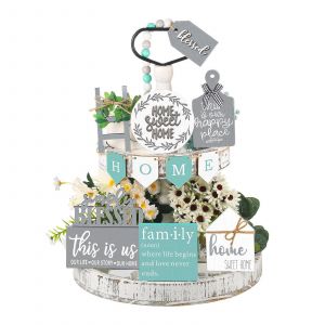 D&eacute;coration De Plateau &Agrave; &Eacute;tages, Ensemble De Plateaux &Agrave; &Eacute;tages Style Ferme Pour Une F&ecirc;te De Printemps &Agrave; La Maison Ou &Agrave; La Cuisine - Neuf