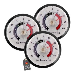 KAL-Lot De 3 Thermomètres De Réfrigérateur Autocollants - Affichage De La Température + - 50 °C - Thermomètre Analogique Pour Congélateur, Compartiment À Glace, Comptoir De Réfrigérateur - Neuf