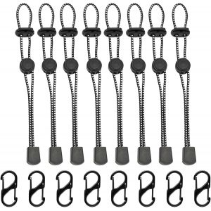 Letnerny-8 Pièces Sac À Dos Tige D'escalade Boucle Fixe Corde,Sac À Dos Randonnée Bâton Support,Cordon De Fixation Pour Bâtons De Trekking,8 Pcs 40mm S Forme Mousqueton Clips,Pour Camping,L'extérieur - Neuf