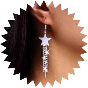 Kalhx-Mariage Longues Boucles D'oreilles Strass Chandelier Doré Boucles D'oreilles Pendantes Fleur Creuse Boucles D'oreilles Chaîne Cristal Boucles D'oreilles Gouttes Cz Mariage Bijoux - Neuf