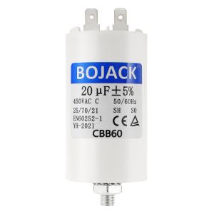 CBB60 20uF 450V Condensateur de Démarrage moteur de Moteur pour Pompe de Piscine 20µF 450 Volt 40x70MM Connecteur M8 50/60Hz - Neuf