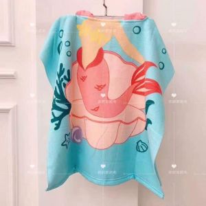 &Agrave; Capuchon Enfants Serviette De Plage Tout - Petits Nager Poncho Pour Les Gar&ccedil;ons Et Les Filles De 1 &Agrave; 6 Ans, &Agrave; S&eacute;chage Rapide L&eacute;ger En Microfibre 24x23 Mermaid (La Conception) - Neuf