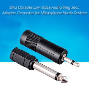 Lot de 2 adaptateurs jack audio a faible bruit et durables pour microphones et appareils musicaux - Neuf