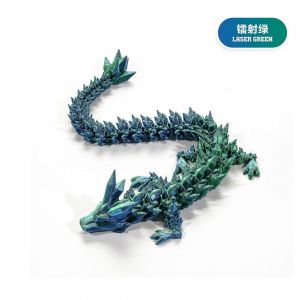 Decoration d'impression 3D articulee mobile en cristal, decoration de dragon, costume fait a la main, decoration de dragon - Neuf