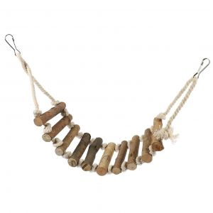 Echelle A Oiseaux En Bois Pour Perruches, Perruches, Calopsittes Et Autres Oiseaux &iquest; Favorise Le Jeu Et L'exercice, Fabriquee De Fa&ccedil;on Decorative En Bois Naturel - Neuf