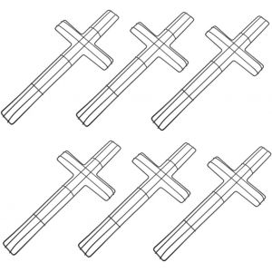 Lot de 6 cerceaux en métal en forme de croix pour décoration florale de Paques - Neuf