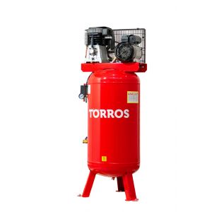 Compresseur vertical 150 L &agrave; entrainement par courroie - 10 Bars - 2,2 kW / 3 CV - 230 V - 400 l/min - lubrifi&eacute; &agrave; l'huile Torros TCV150435M - Neuf