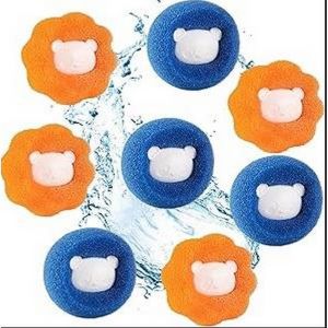 Lot de 6 boules anti-poils d'animaux pour lave-linge et s&egrave;che-linge, outil anti-peluches, r&eacute;utilisables et l&eacute;g&egrave;res - Neuf