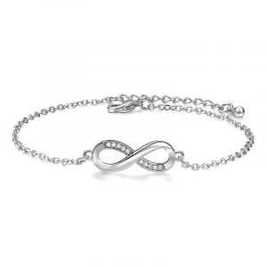 Simple Dames Chance Infini Bracelet Taille 8 Zircon Incrustation Bracelet Bijoux De Mode - Neuf
