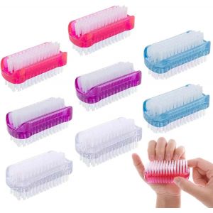 Kal-Nettoyage Pour Brosse &Agrave; Ongles - Brosse &Agrave; Ongles Avec En Plastique - Outil De Brosse De Nettoyage Des Ongles Durable Et Portable - Pack De 8 - Neuf