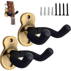 2 Pack Guitare Acoustique Mural, Stand Guitare, Guitare Stand Avec Protection Éponge Compatible Avec Tous Les Formats De Guitare Acoustique, Violon, Ukulélé, Mandoline - Neuf