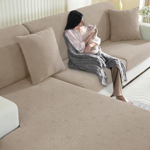 Uaa-Housse Coussin Canapé Extensible, Housse Assise Canapé Antidérapante, Universelle Housse Coussin Canape, Protection Meubles Couvre Pour Canape(Grand 1 Place, Rose) - Neuf