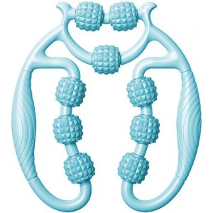 Rouleau Musculaire Pour Jambes, Rouleau Musculaire 3d, Rouleaux De Massage Pour Muscles, 9 Roues, Masseur Anti-Cellulite Pour Cou &Eacute;paule, Rouleau Cellulite Pour Les Cuisses, Bleu - Neuf