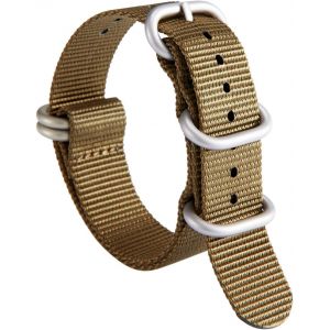 Bracelet De Montre En Nylon G10 Balistique Militaire Remplacement Bracelet Montre Tissu Pour Hommes Femmes 18mm 19mm 20mm 21mm 22mm 23mm 24mm Avec Boucle En Inoxydable Argent/Noir.[U3030] - Neuf
