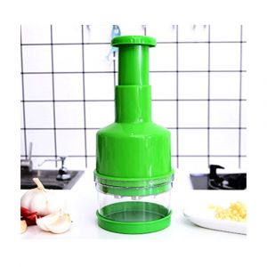 Hachoir Extrêmement Tranchant (Vert) Pour Oignons, Herbes, Etc., Poussoir Souple Confortable À Manipuler, Facile À Laver - Neuf