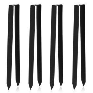 Asfasfq-4 Pcs Piquets De Fixation, 30 Cm Piquets De Tente, Piquet Ancrage De Terre, Agrafes De Fixation, Piquet Jardin, Piquet Grillage Cloture, Piquets De Sol De U Pour Tissu Anti-Mauvaises Herbes ( - Neuf