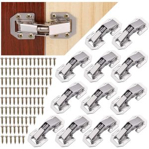 90 Degr&eacute; Charniere Porte Placard avec Vis, Charni&egrave;res &agrave; Fermeture Douce,Charniere Invisible Placard, Charni&egrave;res Penderie Commode Charni&egrave;re pour Armoires de Porte Cuisine Lot de 12 - Neuf