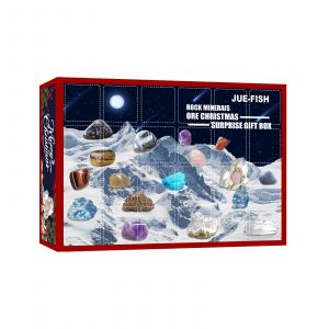 Coffret surprise de minerai de Noël 24 compartiments / Compte à rebours 24 jours - Neuf