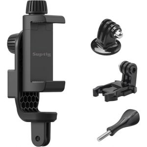 Tripod Phone Holder, Tripod Adapter Compatible with iPhone, GoPro, DJI Action, Insta 360, Akaso, Mic, LED Light Photography Accessories - Neuf