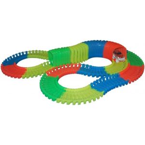 Circuit Voiture Et Lumitunnels,Flexible Modulable Avec 150 Rails Et 30 Tunnels Luminescents - Neuf